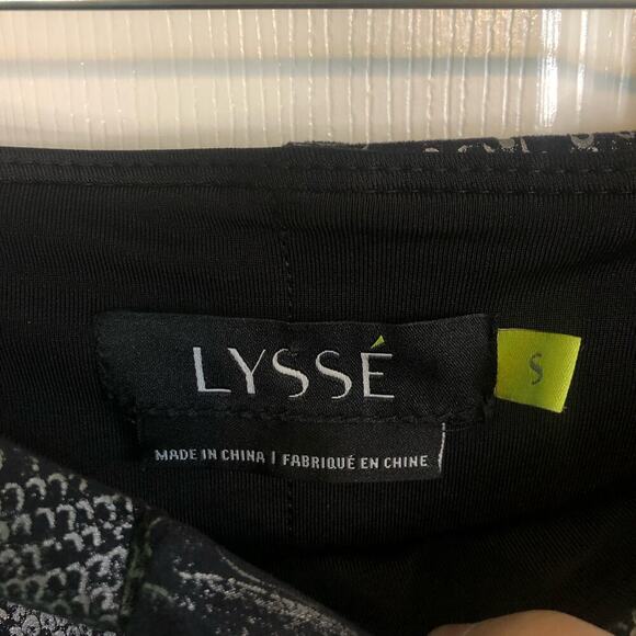 Lysse Size Small Faux Suede Black & Silver Snakeskin Print Legging Pants - Picture 2 of 6